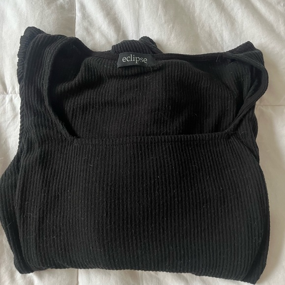 Black square neck long sleeve - Picture 2 of 3